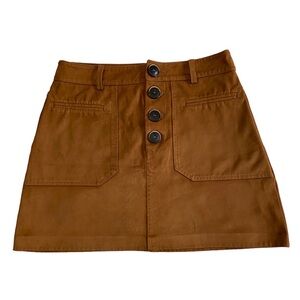 Zara trf Collection Brown Faux Suede Mini Skirt, Women’s Size XS